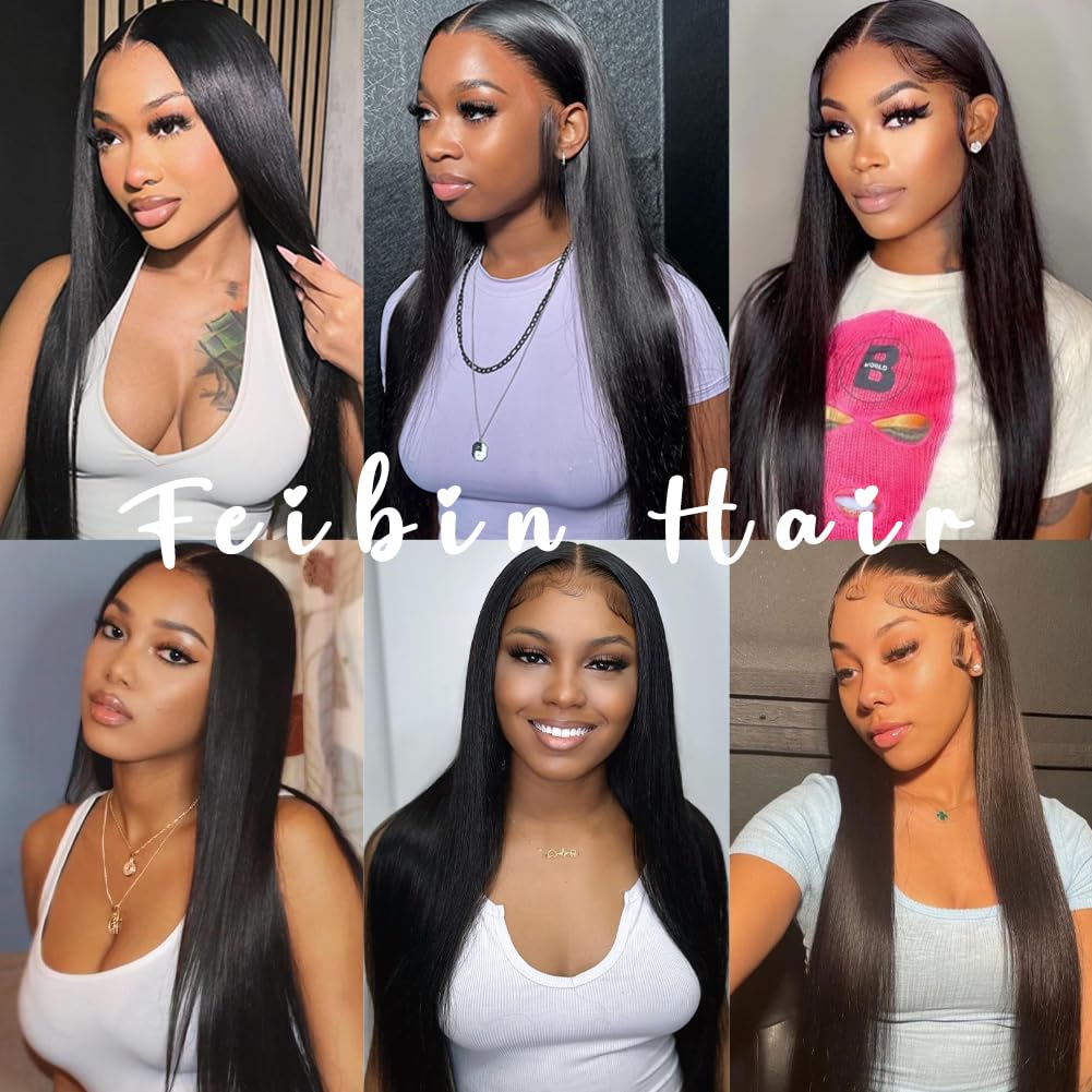 Straight Human Hair Bundles 24 24 24 Inch Trippy Hair Bundles Human Hair 100% Brazilian Unprocessed Raw Hair Bundles Weave Bundles Human Hair Extensions For Black Women Natural Color