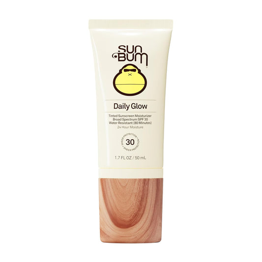 Sun Bum Daily SPF 30 Glow Sunscreen Face Lotion - Tinted Moisturizing Formula for Dewy Finish - Travel Size 1.7 oz