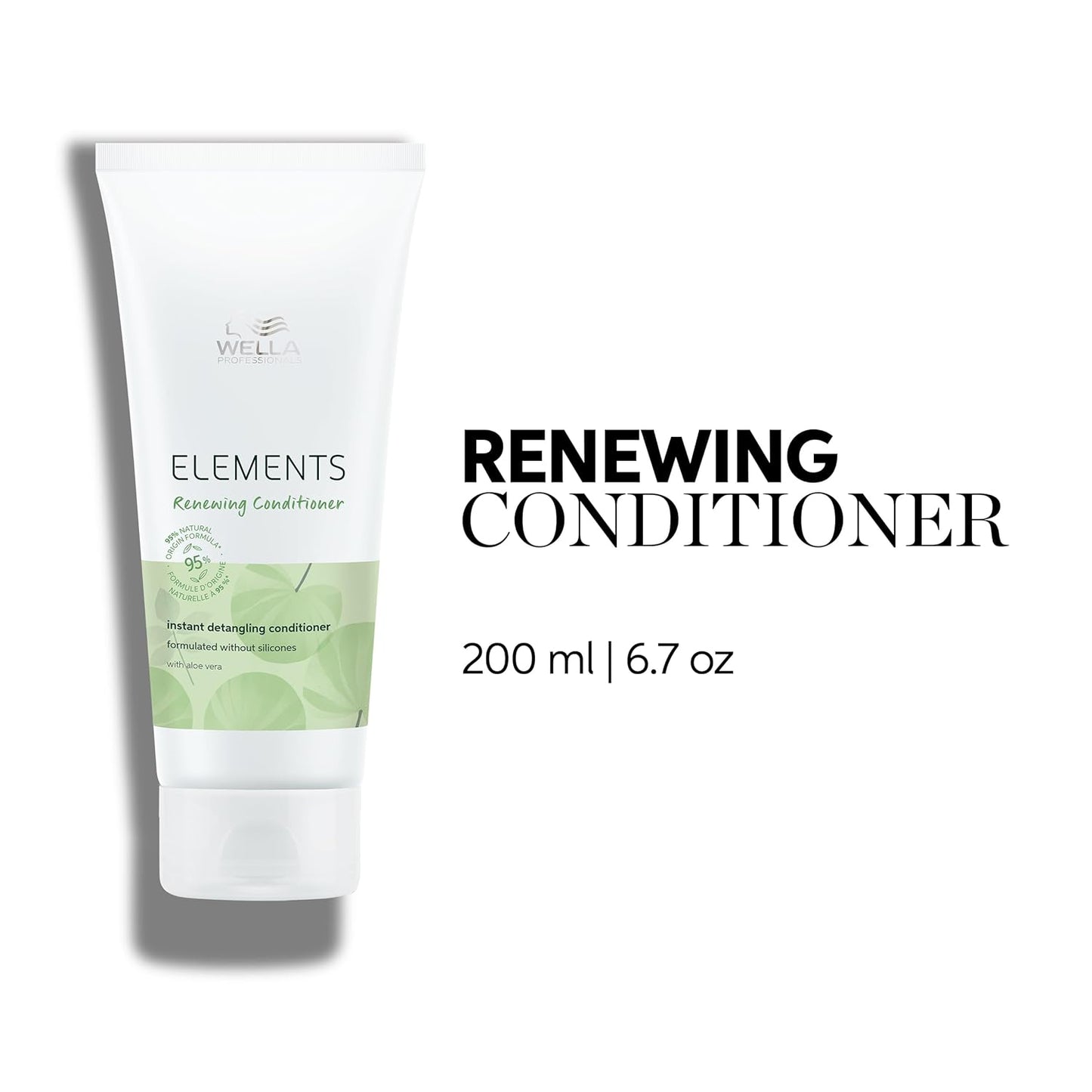 Wella Professionals Elements Gentle Renewing Conditioner - Silicone-Free | Instant Detangling for All Hair Types