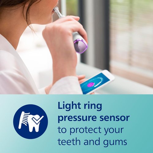 Philips Sonicare DiamondClean Smart 9500 Electric Toothbrush - Sonic Technology, App Connectivity, 5 Modes, White | Model HX9923/01