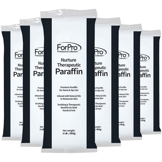 ForPro Professional Collection Nurture Paraffin Wax Refill, Peach Vanilla, Six 1-Pound Paraffin Blocks, Non-Greasy, Moisturizing for Soft & Healthy Skin, 6 Lbs