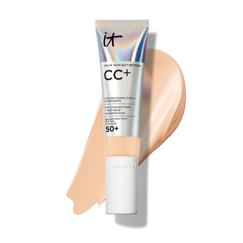 IT Cosmetics CC+ Cream - Full Coverage Foundation With SPF 50+ & Anti-Aging Hydration | Lightweight, 24H Wear