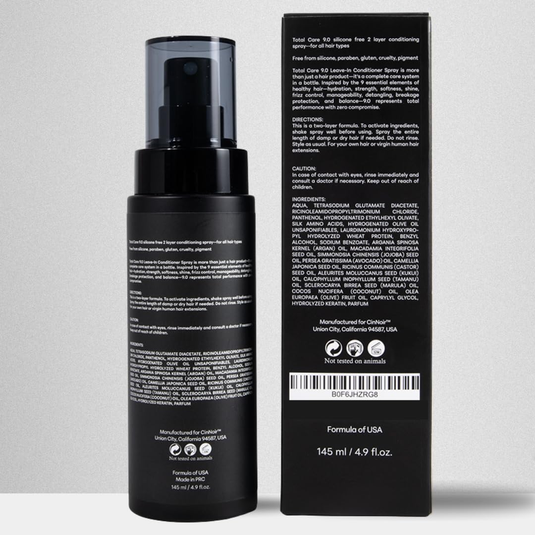 Total Care 9.0 Leave-In Conditioner Spray - Frizz Control & Detangler for All Hair Types, 8 oz