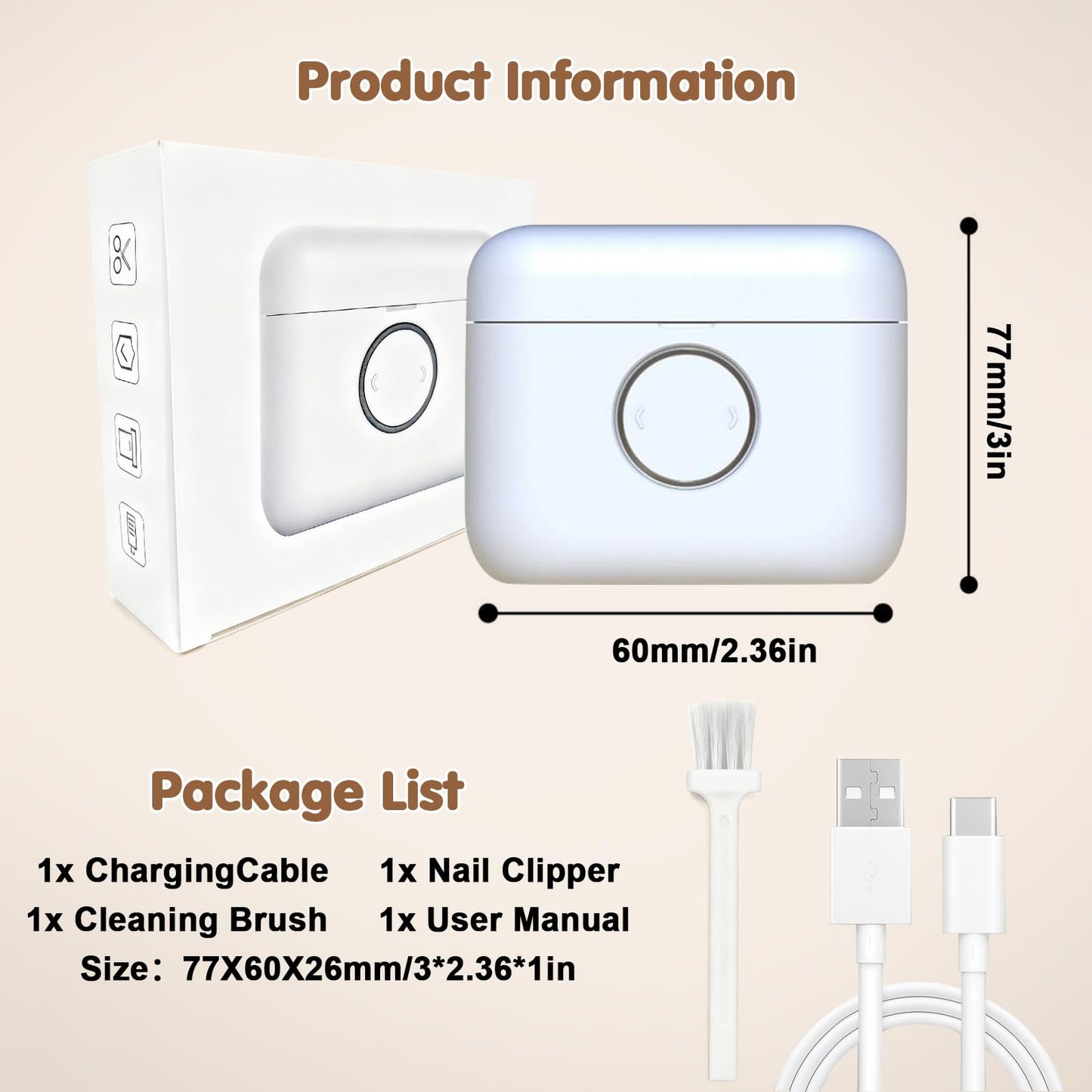 Electric Nail Clipper, Adjustable Blade Opening for Thick Nails, Electric Nail Clippers for Seniors & Adults, Baby Electric Nail Trimmer, Automatic Nail Clipper for Fingernail & Toe (Upgraded White)