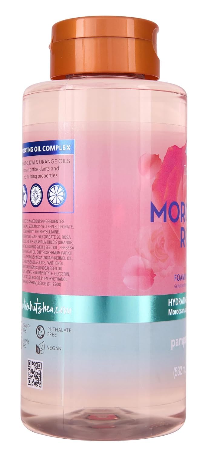 Tree Hut Moroccan Rose Foaming Gel Wash - Nourishing & Moisturizing, 18 oz. Hydrating Cleanser