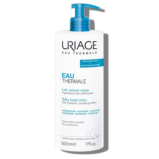 Uriage Moisturizing Body Lotion - Hydrating Formula with Shea Butter & Hyaluronic Acid | 24-Hour Hydration, Floral Scent