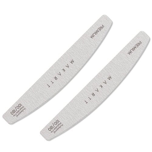 Makartt Nail File, 100/180 Grit Nail Files for Natural Nails, Professional Strong Emery Boards for Nails Doubled Sides Washable Fingernail Files Manicure Tool Set(Zebra-2pcs Trial Set)