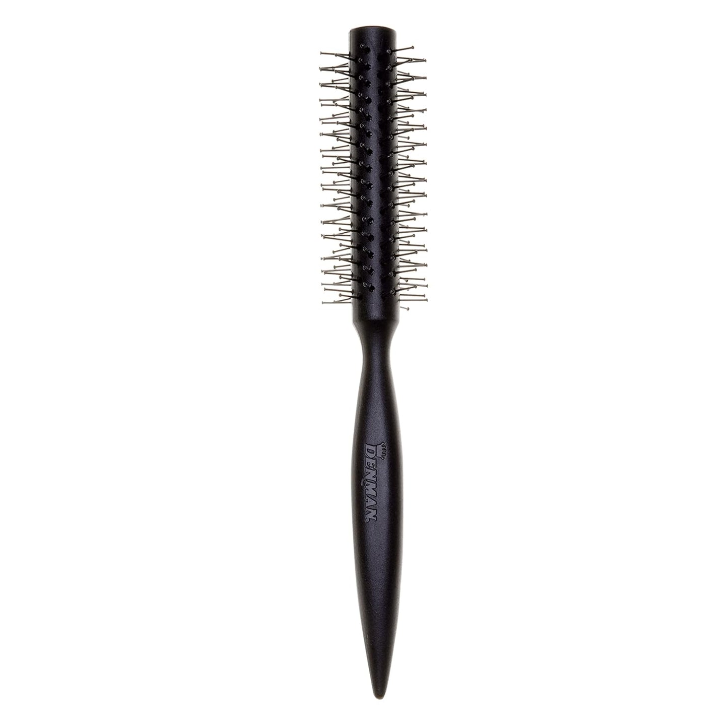 Denman Curling Round Hair Brush - Vented Barrel with Nylon Bristles for Volume & Movement | Black D73