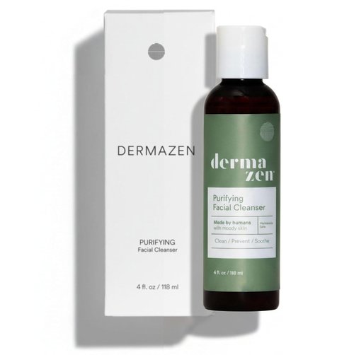 Dermazen Purifying Facial Cleanser - Steroid-Free & Malassezia-Safe for Red, Flaky Skin | 4 fl oz