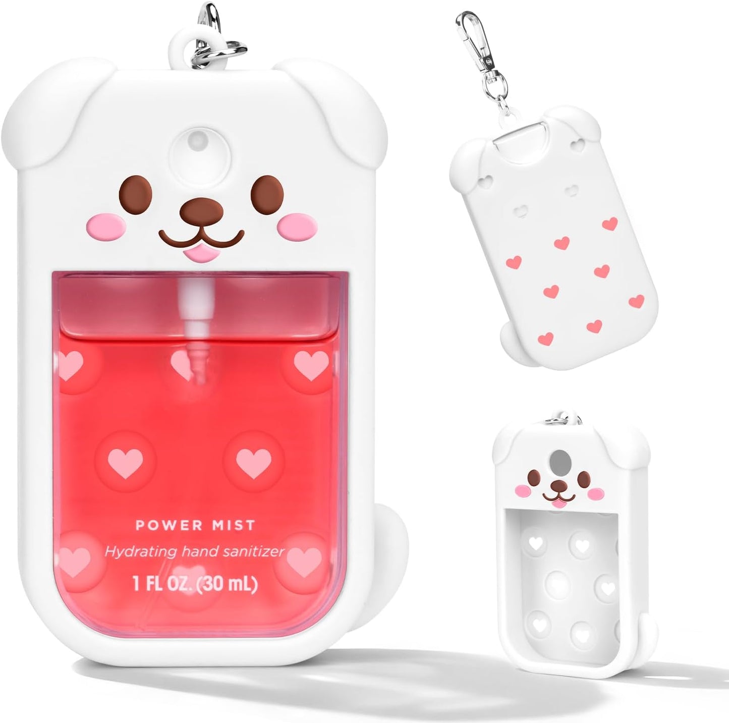 Touchland Dog Silicone Case - Cute Keychain Travel Cover for Hand Sanitizer Spray 1 FL Oz/30ML