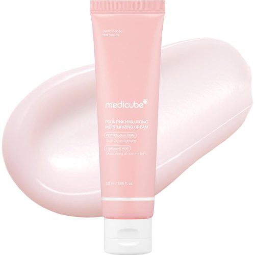 Medicube Salmon DNA PDRN Pink Hyaluronic Moisturizing Cream - Blemish Relief & Hydration | Restores Elasticity & Glow | 50ml / 1.69 fl. oz.