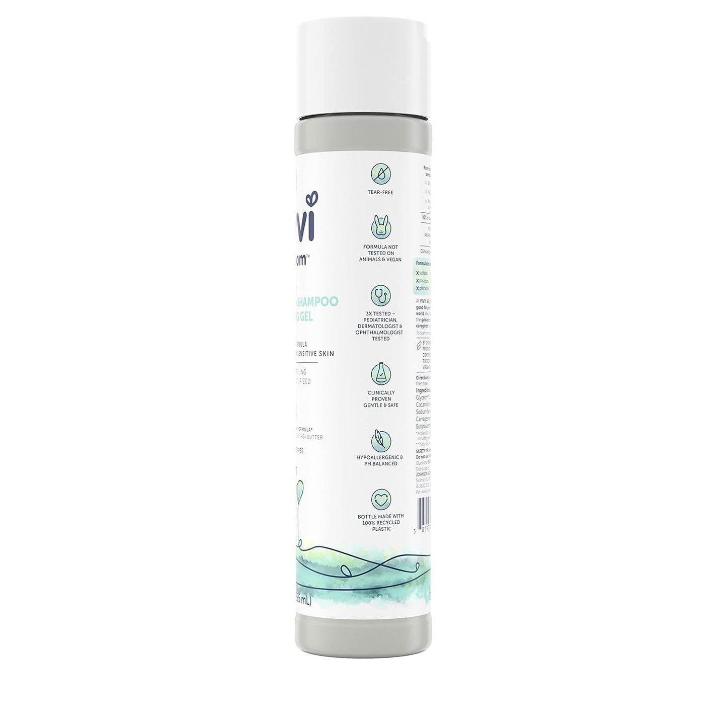 Vivvi & Bloom 2-in-1 Baby Wash & Shampoo - Gentle Cleansing Gel for Sensitive Skin, 10 fl. oz.