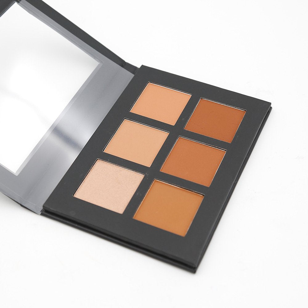 Skiennix 6 Color Contour Powder Kit - Dramatically Sculpt & Enhance Features | Deep Shade