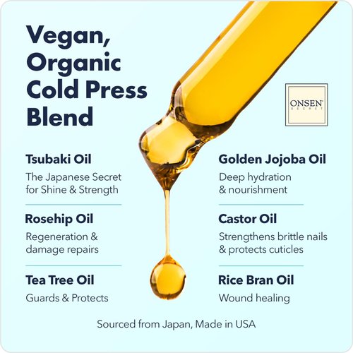 Onsen Nail & Cuticle Rescue Kit - Strengthening Conditioner Serum, Repair Oil & Balm | Hydrating Tsubaki, Shea Butter & Jojoba (15ml Serum + 10ml Oil + 32.5ml Cream)