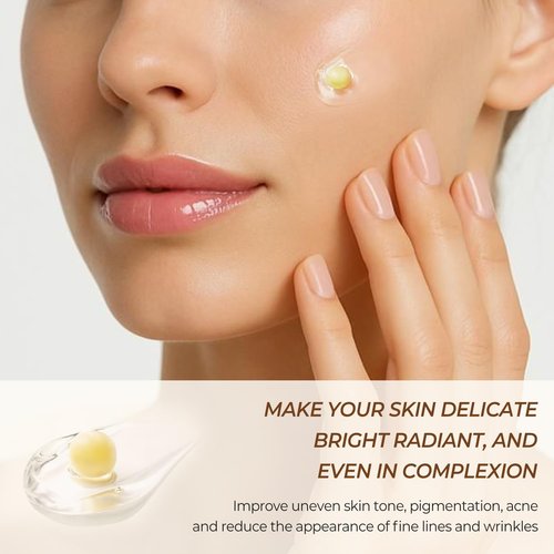 FIUMOT Deep Vitamin C Golden Capsule Hydrating Face Moisturizer, Antioxidant Protection, Lightweight Daily Skincare