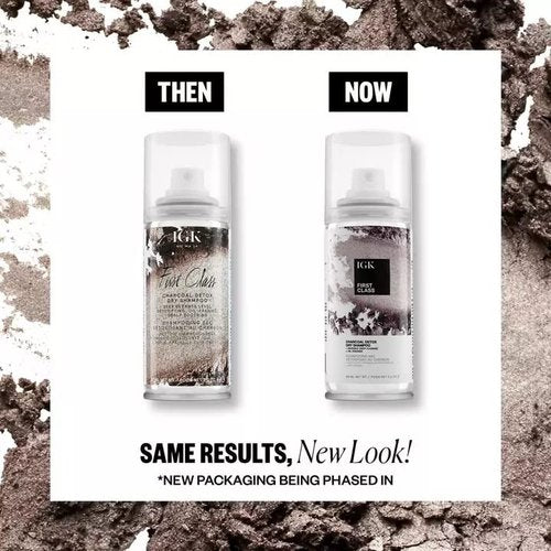 IGK FIRST CLASS Charcoal Detox Dry Shampoo - Deep Cleansing & Odor Absorbing | Adds Volume | 2 Oz