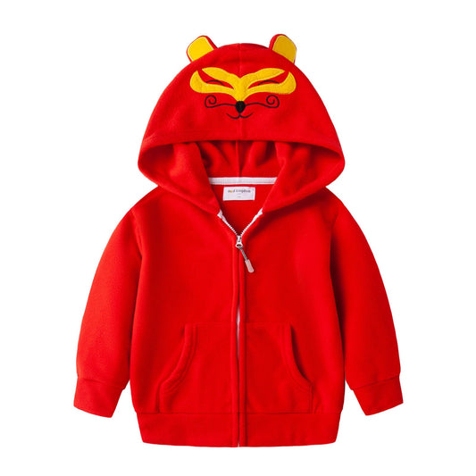 Mud Kingdom Adorable Kids Fleece Animal Costume Hoodies 6T Red Fox