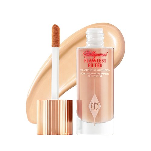 Charlotte Tilbury Hollywood Flawless Filter - Multi-Use Makeup Primer & Illuminating Highlighter - Smooths, Blurs Skin