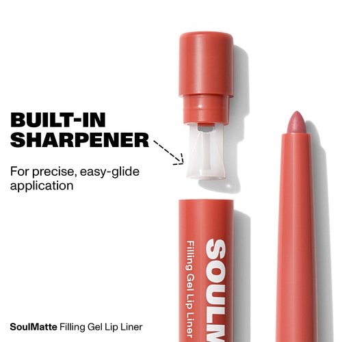 MORPHE Soulmatte Gel Lip Liner - Creamy Matte Formula for Precision Contouring - Whipped (0.007 oz)