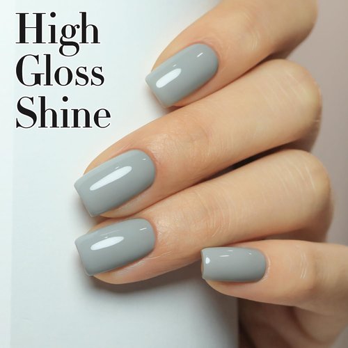 Double Rhythm 15ML Gel Polish Pure Sheer Same Color Same Bottle Soak Off Gel Polish Art Manicure Salon DIY at Home for Women (Milky Gray-A1464)