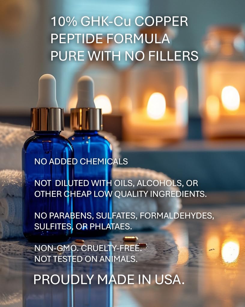 Skiennix Copper Peptide Serum for Hair Growth - 10% Formula with 7x Liposomal Absorption - Made in USA