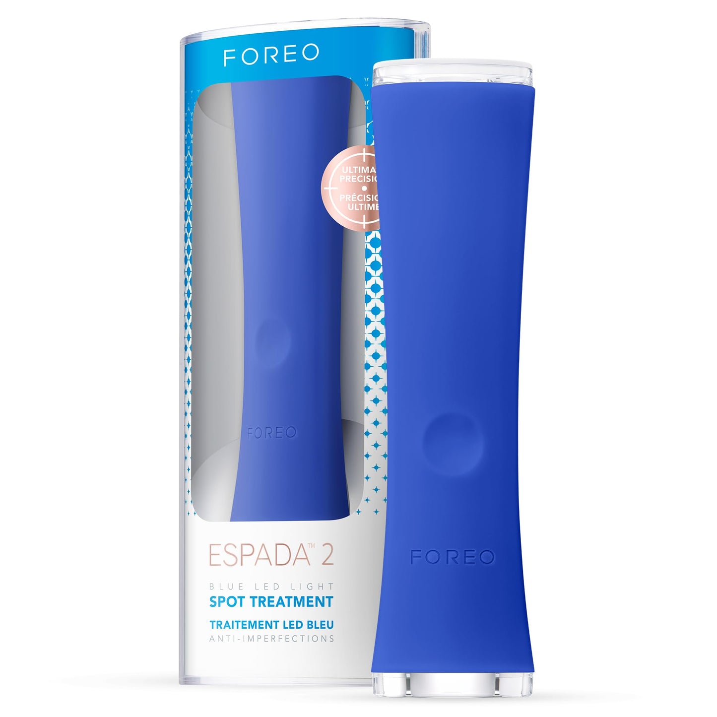 Foreo ESPADA 2 LED Light Device - Blemish Treatment Skincare Device - Medical-grade Silicone - Scar Treatment for Face - Pimple & Blemish Removal - FDA cleared - Cobalt Blue