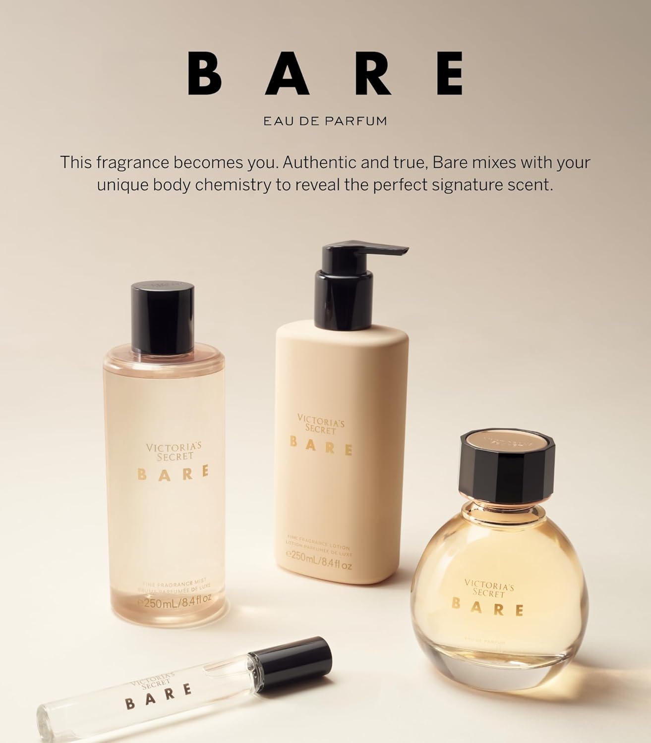 Victoria's Secret Bare Fragrance Mini Mist - Body Spray for Women with Sandalwood & Mandarin (2.5 oz)