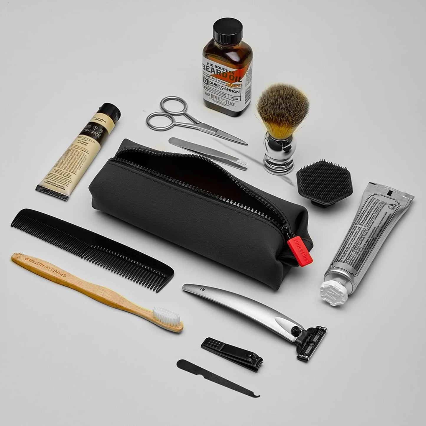 TOOLETRIES Koby Mini Kit - Silicone Toiletry Organizer with Heavy-Duty Zipper & Leak Resistance - Charcoal