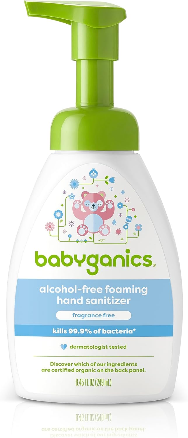 Babyganics Foaming Hand Sanitizer - Alcohol-Free, Fragrance-Free, 8.45 oz Pump Bottle