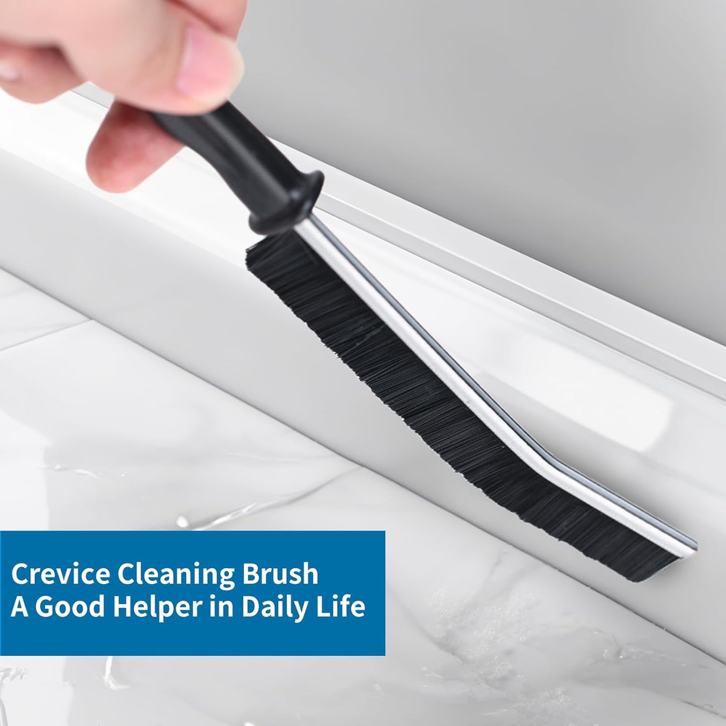 Skiennix Crevice Cleaning Brush Set - Hard Bristle Gap Brushes for Bathroom & Kitchen | 2 Pcs