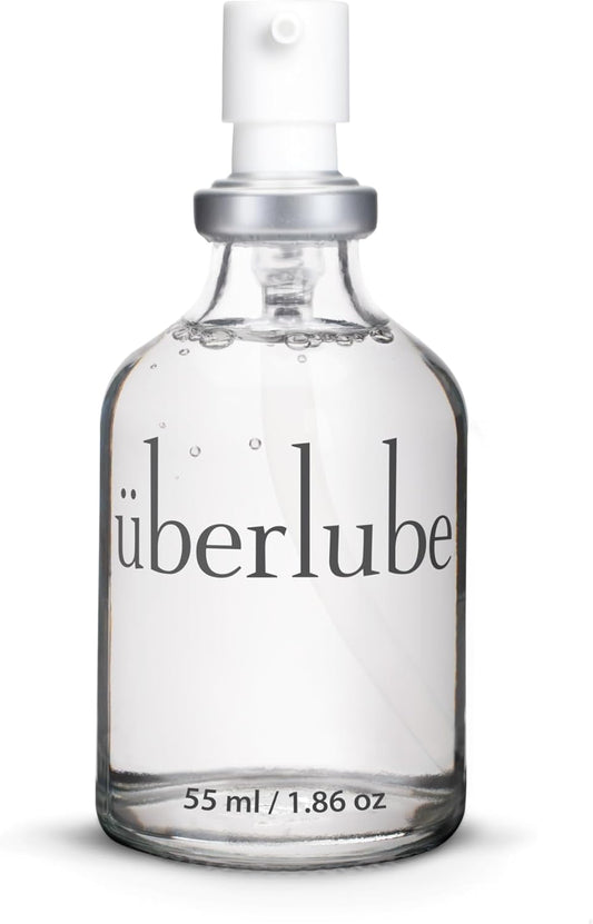 Uberlube Premium Silicone Lube - Unscented, Long-Lasting Personal Lubricant | 1.86 Fl Oz, Waterproof, Ultra Smooth