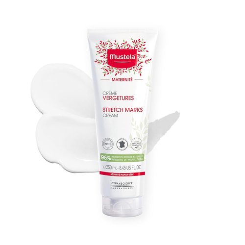 Mustela Maternity Stretch Marks Cream - Natural Moisturizer with Avocado, Maracuja & Shea Butter | Fragrance-Free Options Available