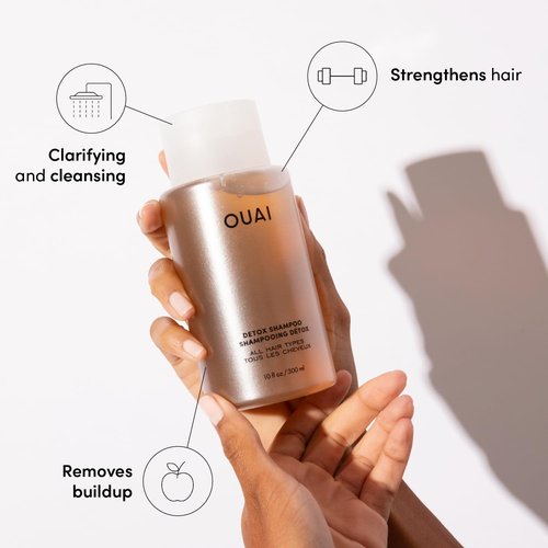 OUAI Travel Kit - Travel Size Detox Shampoo, Leave-In Conditioner & Hair Mask Set (4 Count)