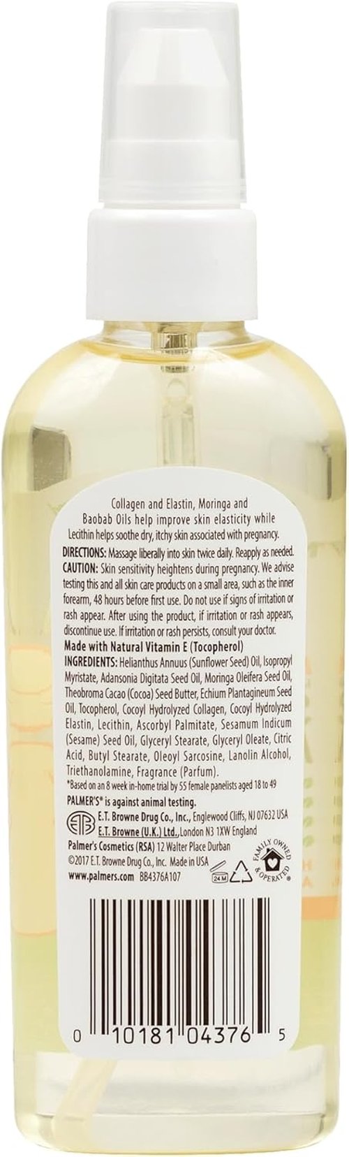 Palmer's Cocoa Butter Formula Massage Oil - Stretch Marks & Pregnancy Skincare, 3.4 Ounces