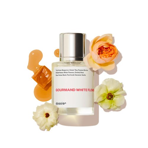 Dossier Gourmand White Flowers Eau de Parfum - Inspired by Flowerbomb - Luxury Vegan Perfume 1.7 Fl Oz
