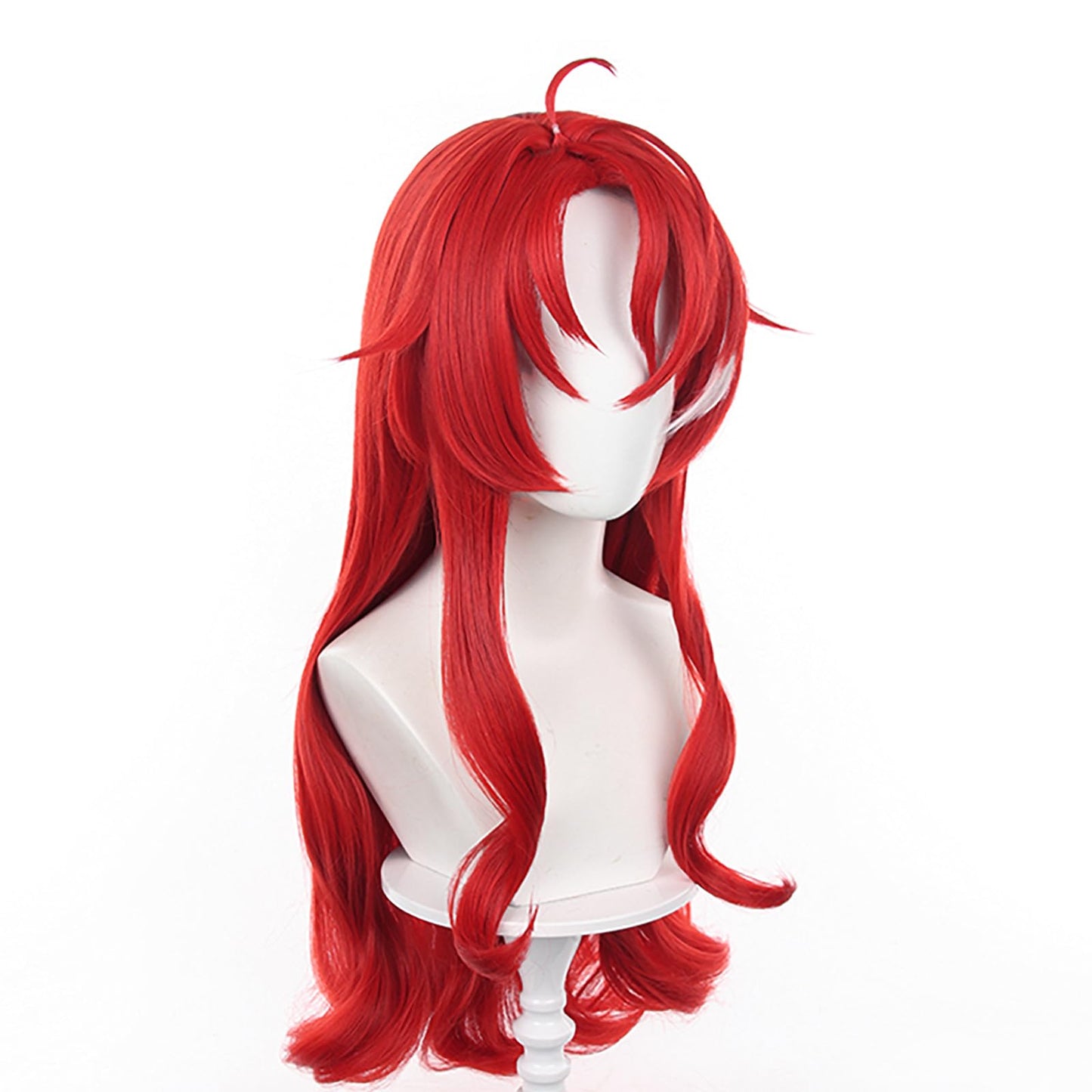 XiongXiongLe Honkai Star Rail Argenti Wig Cosplay Long Red Curly Women Costumes Hair Wigs for Girls Cos Anime Game Party Halloween Christmas Daily Wear(Argenti)