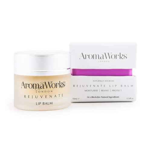 AromaWorks London Rejuvenate Lip Balm - Deeply Moisturizing Lip Treatment - Protects Against Weather - 0.34 Oz