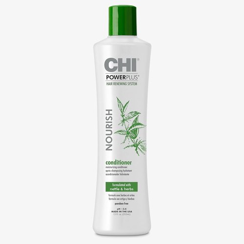 CHI PowerPlus Nourishing Conditioner - Hair Renewal System for Healthy Scalp & UV Protection | 12 Oz