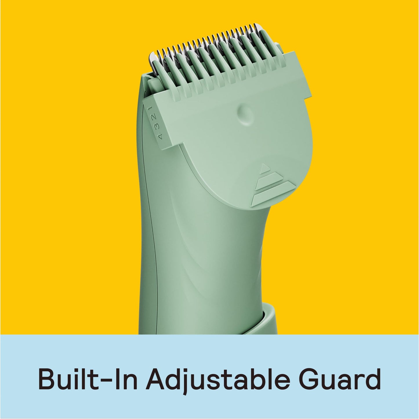 MERIDIAN Trimmer Plus Body & Bikini Hair Manscaping Trimmer, Adjustable Guard, USB-C Charging, Flash Light, Travel Lock, Charging Dock