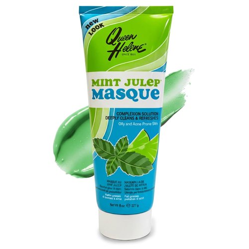 Queen Helene Mint Julep Masque 8 oz - Deep Cleansing Clay Face Mask for Oily Skin | Purifies Pores & Soothes with Mint