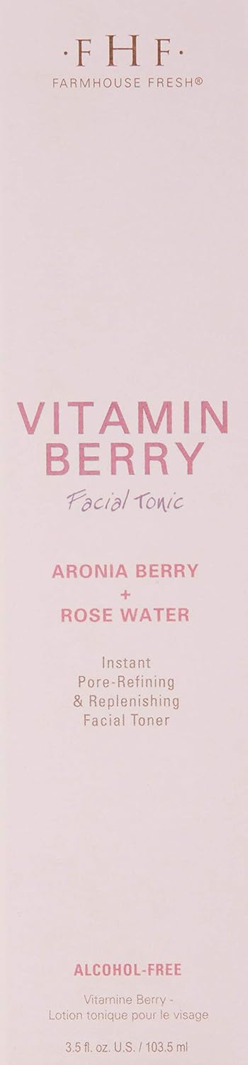 FarmHouse Fresh Vitamin Berry Facial Tonic - Revitalizing Skin Hydration | 3.5 Fl Oz