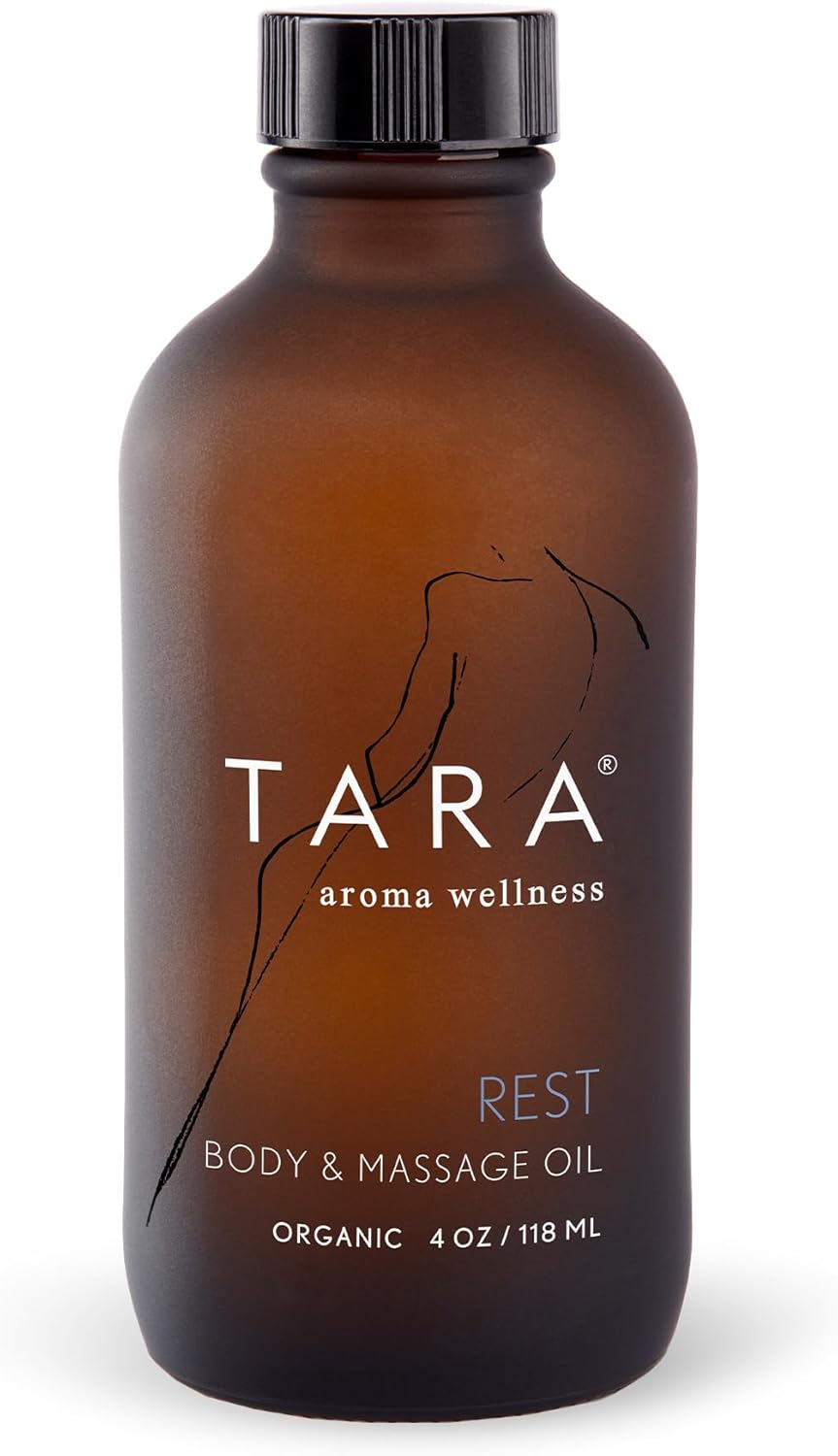 TARA Spa Therapy Body & Massage Oil - Premium Organic Essential Oil Blend for Deep Relaxation, 4 oz