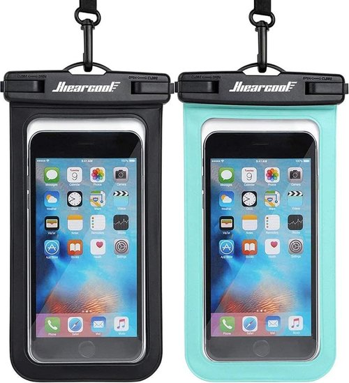 Hiearcool Waterproof Phone Pouch - IPX8 Waterproof Case for iPhone 17/16/15/14 Pro Max | Touch Screen, 2 Pack, Lanyard Included