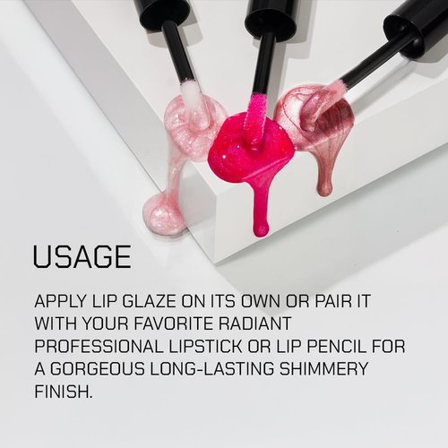 Radiant Lip Glaze | Ultra-Glossy, Non-Sticky Lip Gloss for Women - 15 Shades Available - (22 Sparkling Rose)