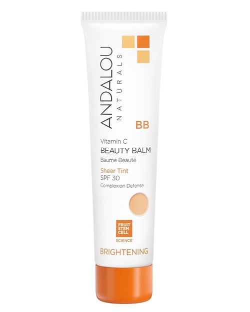 Andalou Naturals Vitamin C BB Beauty Balm SPF 30 - Sheer Tint 2-in-1 BB Cream & Mineral Sunscreen - 2 fl oz