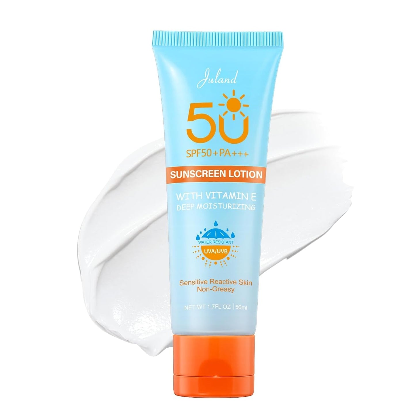 UV Defense Hydro Calming Sunscreen SPF 50+ by [Brand Name] - Moisturizing Daily Protection with Vitamin C for Sensitive Skin, 1.7 Fl Oz