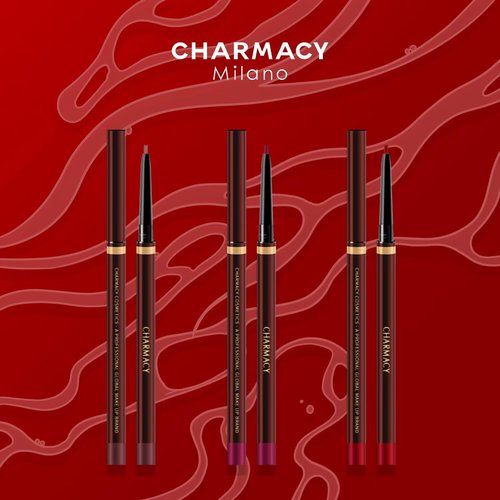 CHARMACY Twist Up Lip Liner Pencil - Waterproof & Smudge-Proof Formula | All-Day Wear in Universal Shades #03