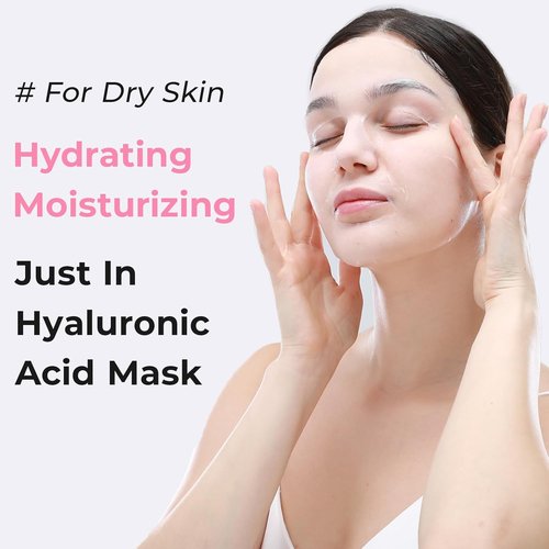**+WIS+ Hyaluronic Acid Face Mask - 24 EA Hydrating Serum & Vitamin B5 for Dry Skin | Anti-Aging & Plumping**