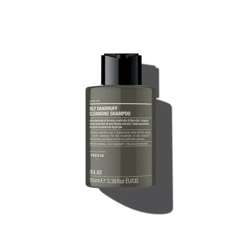 PREVIA Oily Dandruff Cleansing Shampoo - Natural Detox Formula for Healthy Scalp | Vegan 3.4 oz