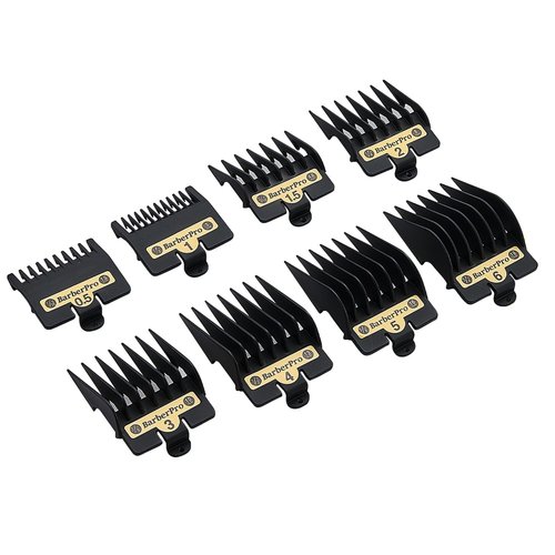 BaBylissPRO Clipper Guards - 8PCS Replacement Set for FX870, FX880, FX825 & FX673 - Black